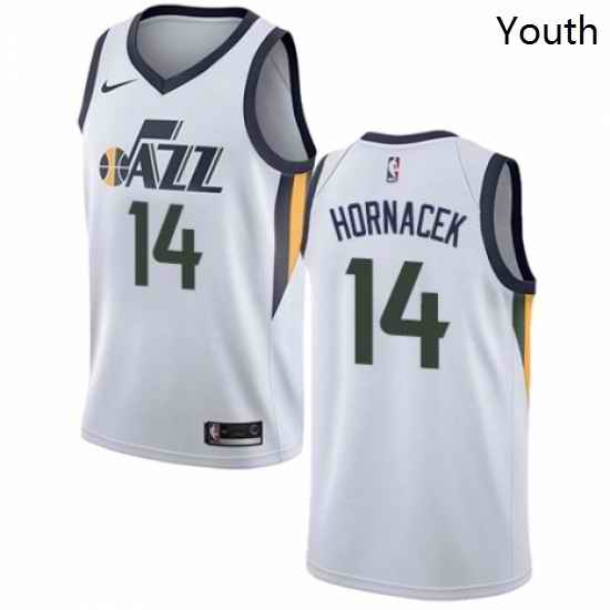 Youth Nike Utah Jazz 14 Jeff Hornacek Swingman NBA Jersey Association Edition